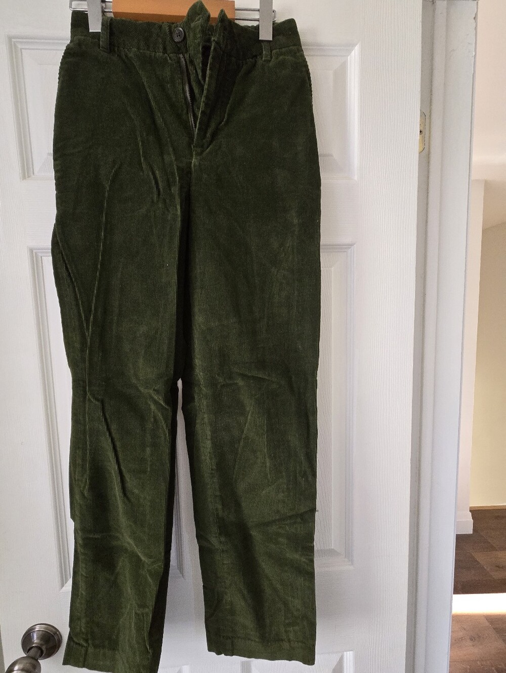 Roots Womens Olive Green Corduroy Pants, Size 0